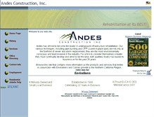 Tablet Screenshot of andesconst.com